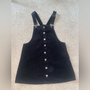 RUE 21! BLACK HEAVY WALE CORDUROY JUMPER DRESS/OVERALLS!